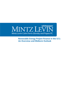 Mintz Levin Project Finance Greenpaper