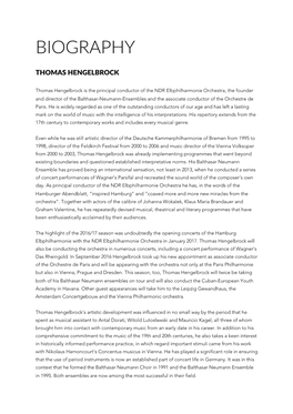 Thomas Hengelbrock Bio EN