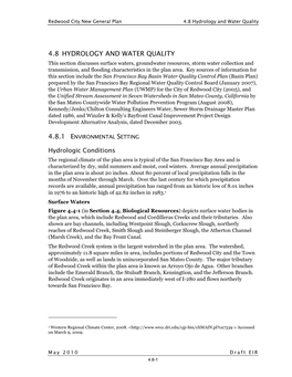 4.8 Hydrology and Water Quality