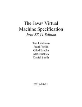 The Java® Virtual Machine Specification Java SE 11 Edition