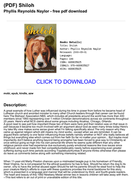 (PDF) Shiloh Phyllis Reynolds Naylor - Free Pdf Download