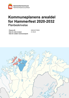 Kommuneplanens Arealdel for Hammerfest 2020-2032 Planbeskrivelse