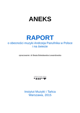 Aneks Raport