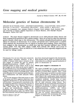 Gene Mapping and Medical Genetics