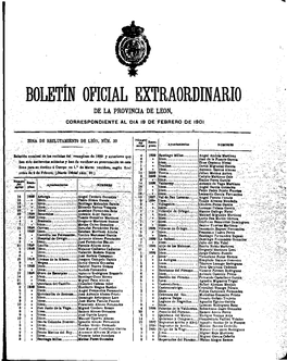 Boletin Oficial Extraordinario De La Provincia De Leon