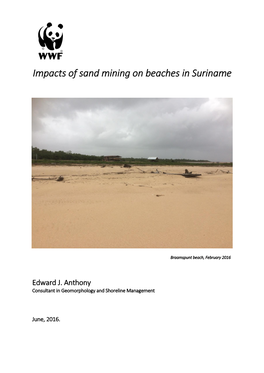 Impacts of Sand Mining on Beaches in Suriname