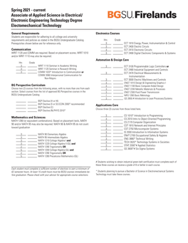 Spring 2021 - Current Associate of Applied Science in Electrical/ Electronic Engineering Technology Degree Electomechanical Technology