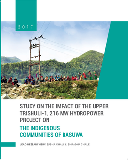 Study on the Impact of the Upper Trishuli-1, 216 Mw Hydropower Project on the Indigenous Communities of Rasuwa
