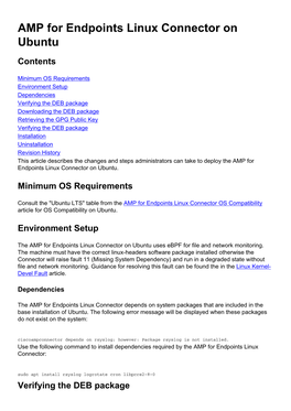 AMP for Endpoints Linux Connector on Ubuntu