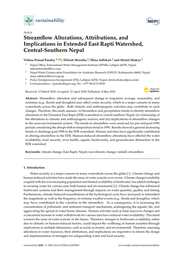 Streamflow Alterations, Attributions, and Implications in Extended East