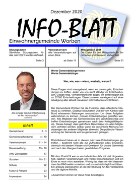 Infoblatt Dezember III/2020