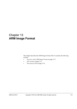 Chapter 13 ARM Image Format