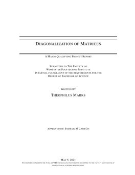 Diagonalization of Matrices