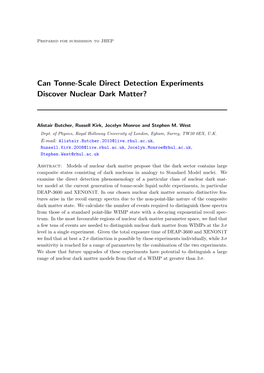 Can Tonne-Scale Direct Detection Experiments Discover Nuclear Dark Matter?