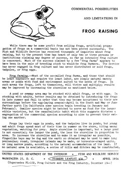 Frog Raising