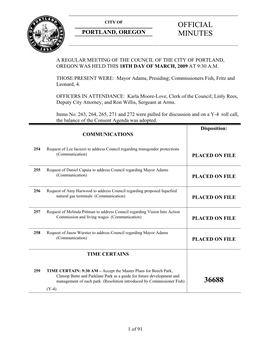 Portland City Council Agenda