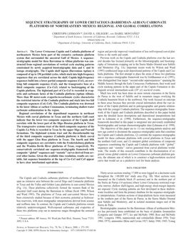 Sequence Stratigraphy of Lower Cretaceous (Barremian±Albian) Carbonate Platforms of Northeastern Mexico: Regional and Global Correlations