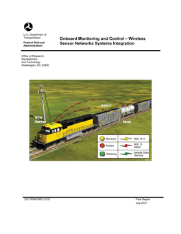 Onboard Monitoring and Control – Wireless Sensor Networks Systems Integration DTFR53-12-D-00003L 6