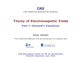 Theory of Electromagnetic Fields Part I: Maxwell’S Equations