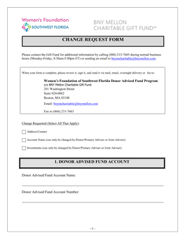 Change Request Form