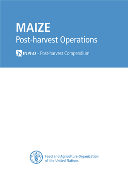 Post-Harvest Operations