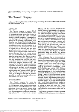 The Taconic Orogeny
