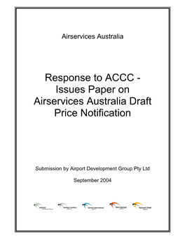 Issues Paper on Airservices Australia Draft Price Notification