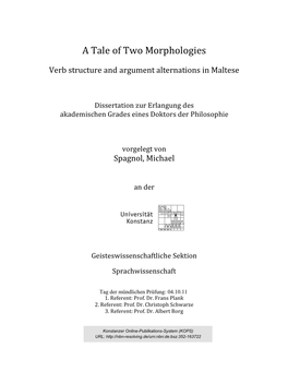A Tale of Two Morphologies