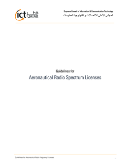 Guidelines for Aeronautical Radio Spectrum Licenses.Pdf