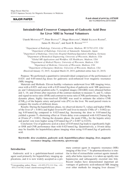 Intraindividual Crossover Comparison of Gadoxetic Acid Dose for Liver MRI in Normal Volunteers