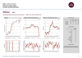 Abbey ABBY Household Goods and Home Construction — GBP 16 at Close 29 April 2021