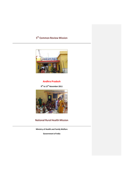 5 Common Review Mission Andhra Pradesh National Rural Health Mission