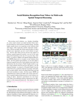 Social Relation Recognition from Videos Via Multi-Scale Spatial-Temporal Reasoning