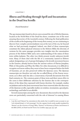 Illness and Healing Through Spell and Incantation in the Dead Sea Scrolls