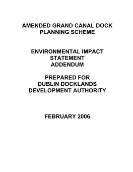 Amended Grand Canal Dock Planning Scheme