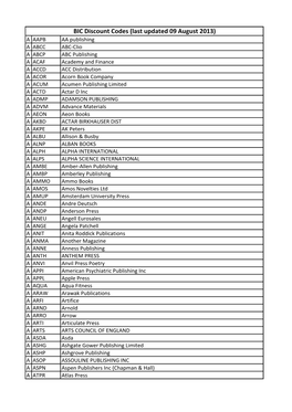 BIC Discount Codes