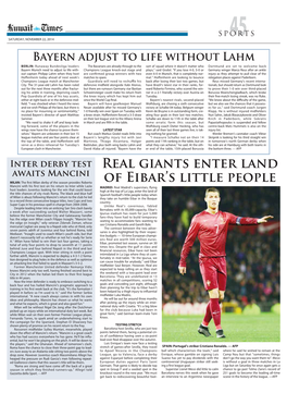 Real Giants Enter Land of Eibar's Little People