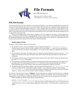 VTK File Formats