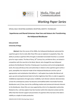 Working Paper Series