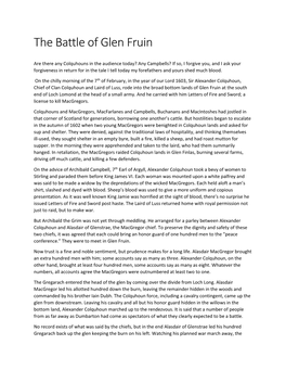 The Battle of Glen Fruin