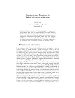 Constants and Functions in Peirce's Existential Graphs