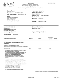 NMS Labs Demo Report