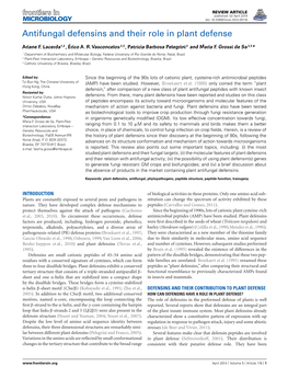 Antifungal Defensins and Their Role in Plant Defense