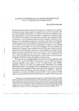 Bernd Hausberger, La Vida Cotidiana De Los Misioneros Jesuitas En El