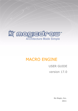 Magicdraw Macro Engine User Guide