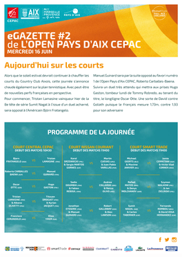 Egazette #2 De L'open PAYS D'aix CEPAC