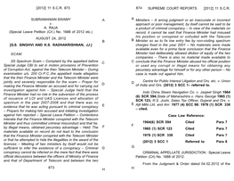 SUPREME COURT REPORTS [2012] 11 SCR SUBRAMANIAN SWAMY V