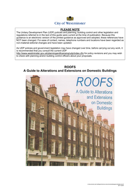 ROOFS a Guide to Alterations and Extensions on Domestic Buildings