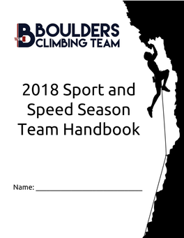 2018 Sport and Speed Season Team Handbook