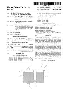 United States Patent (19) 11 Patent Number: 6,129,925 Kido Et Al